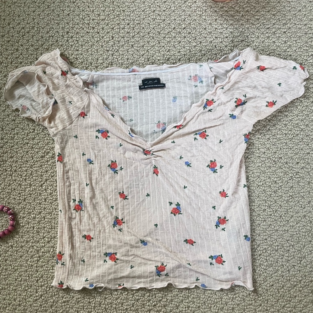 Urban Outfitters Out from Under Light Pink floral top.